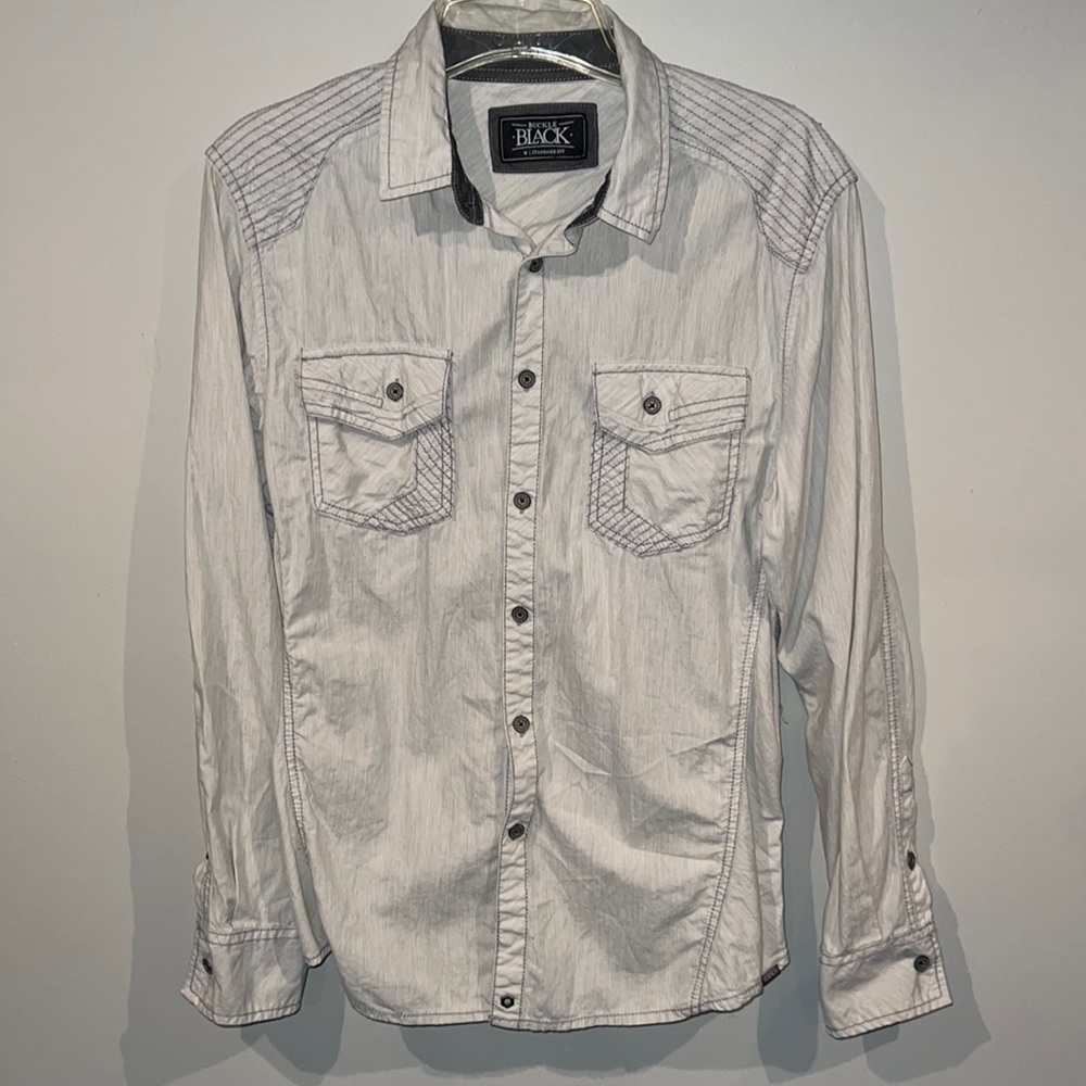 Buckle Black Label Mens Long Sleeve Button Down